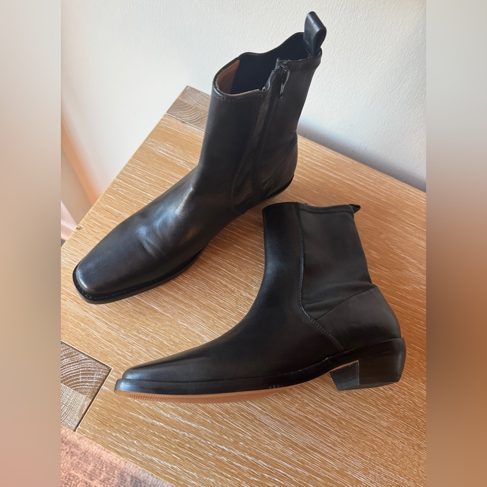 NIB!! MADEWELL Women’s The Idris Ankle Boot True Black Leather Size 9.5 with box